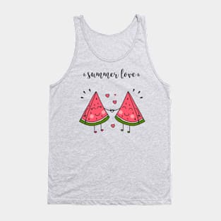 Cute Watermelon In Love Tank Top